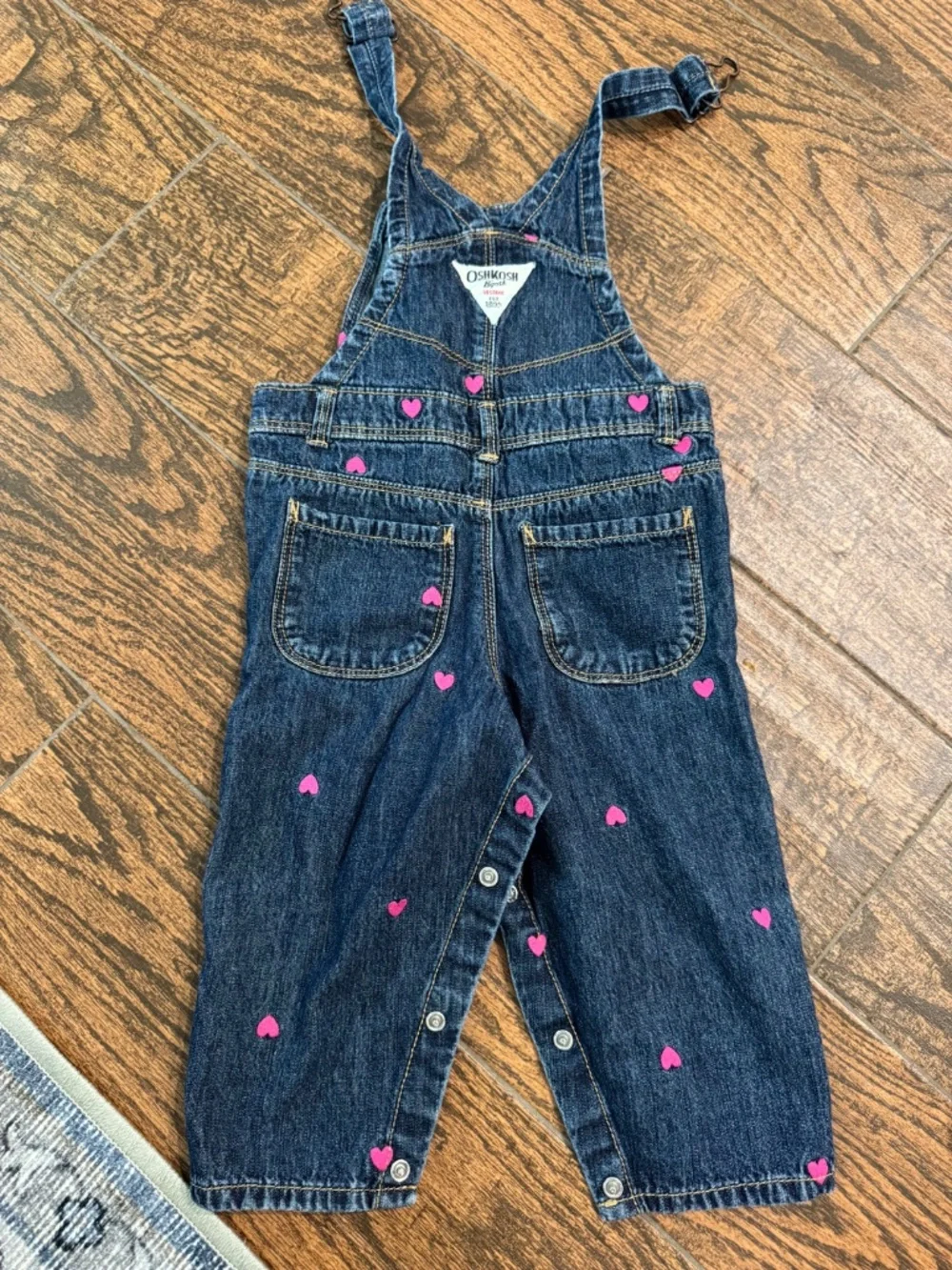 Baby Girls Oshkosh Heart Overalls - 18M